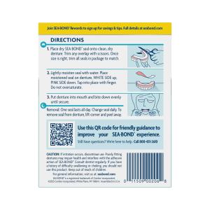 Sea-Bond Triple Action Lower Denture Adhesive Seals Original
