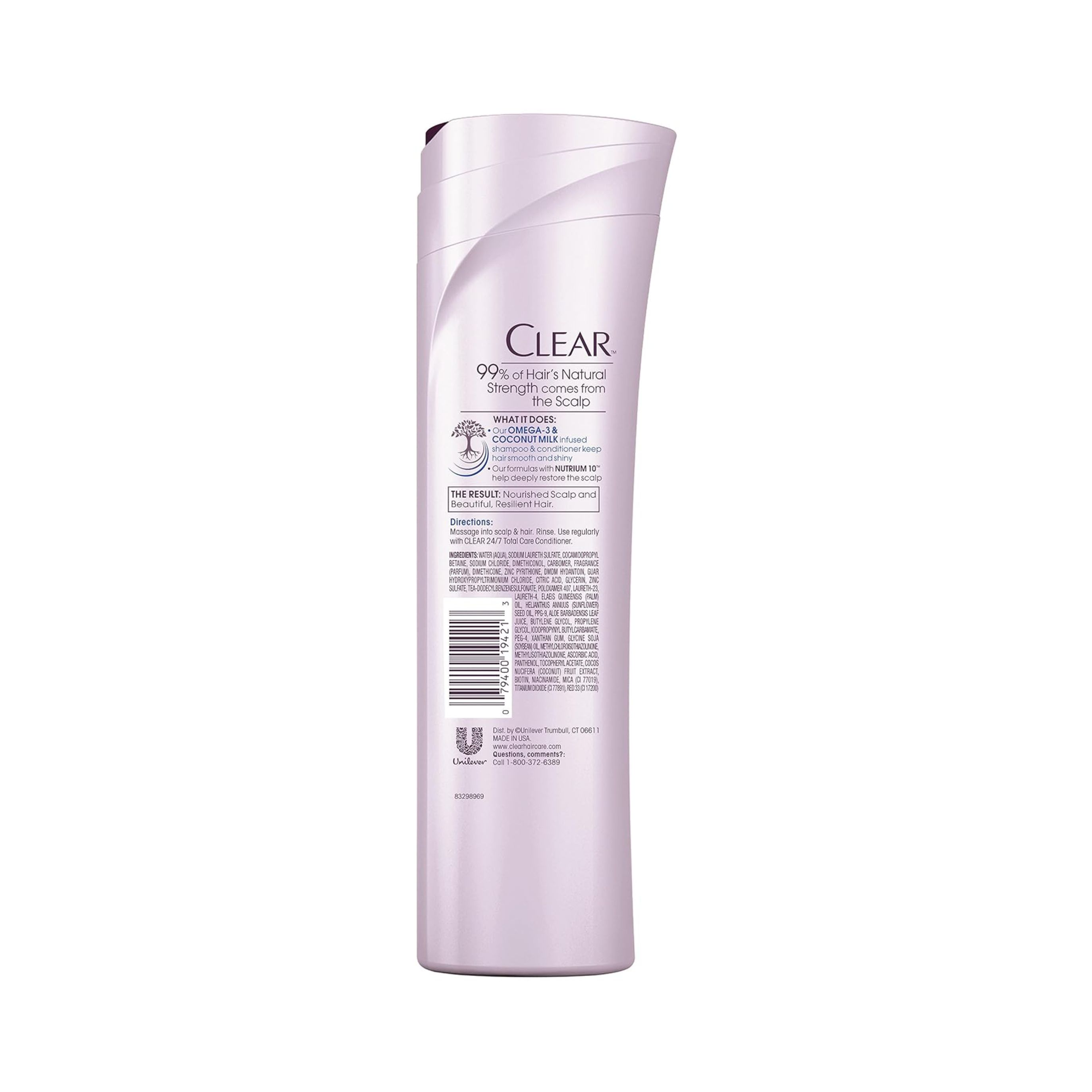 Clear Shampoo 24/7 Total Care, 12.9 Oz