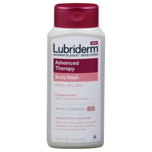 Lubriderm Body Wash, Advanced Therapy, Fragrance Free 16 Fl Oz
