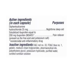 Advil PM Liqui-Gels Pain Reliever/Nighttime Sleep Aid Liquid Filled Capsules, 200mg Ibuprofen, 25mg Diphenhydramine