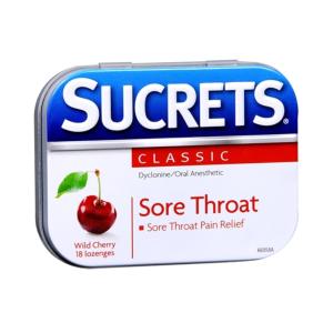 Sucrets Sore Throat, Classic, Lozenges, Wild Cherry