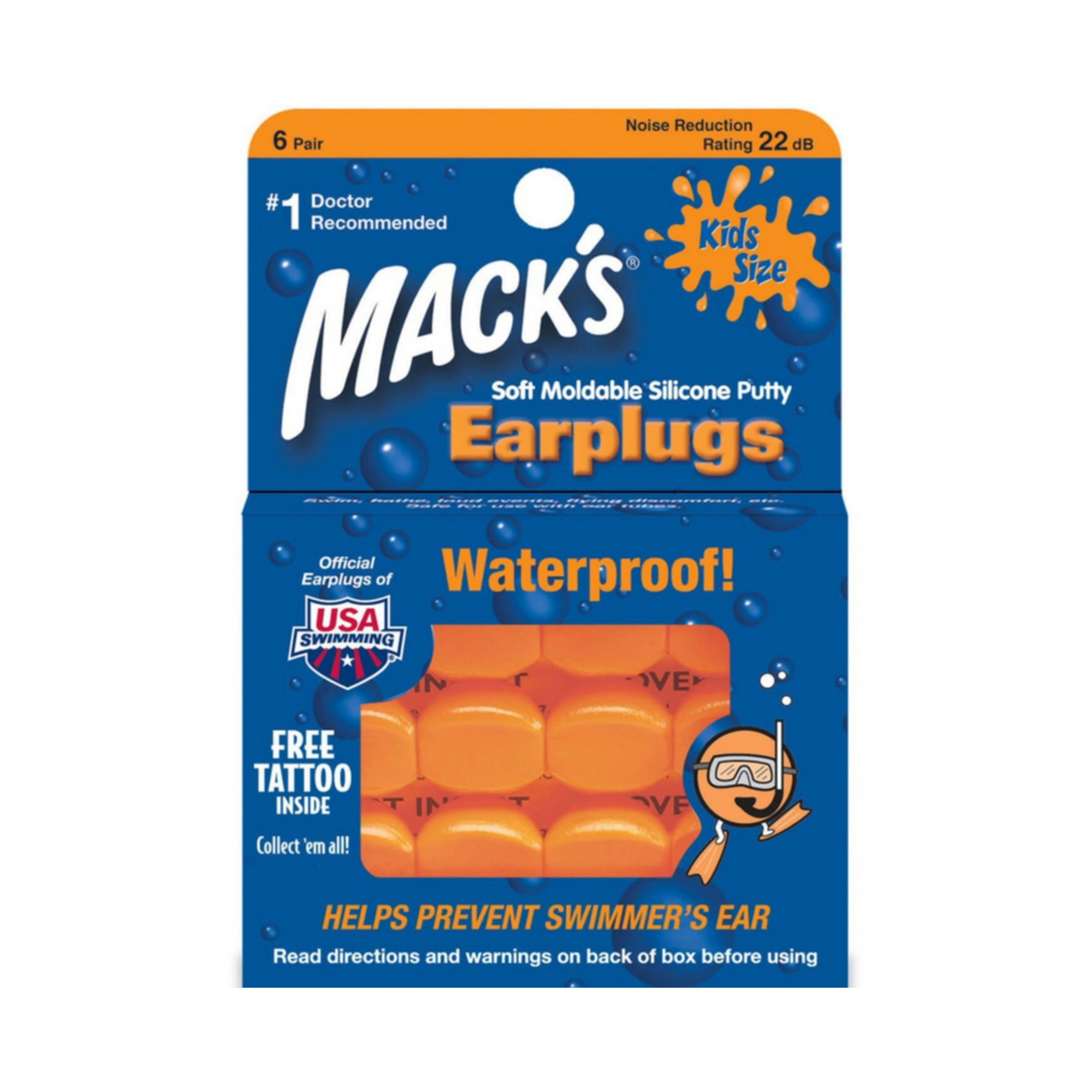 Mack's Earplugs, Silicone Putty, Soft Moldable, Kids Size