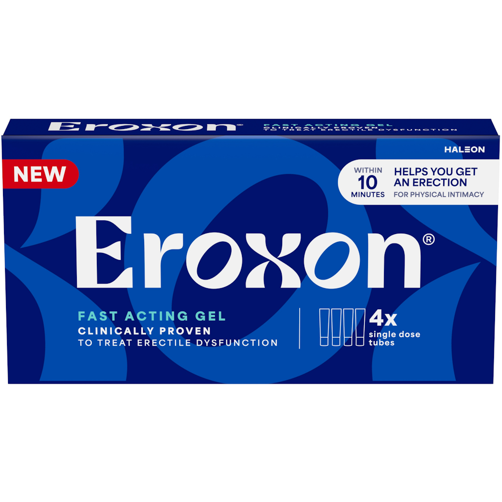 Eroxon Erectile Dysfunction Treatment Gel, 4 Single Use Tubes