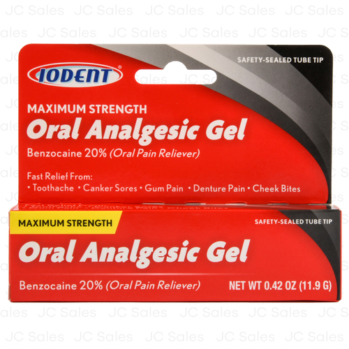 Iodent Oral Analgesic Gel 20% Benzoca-whole
