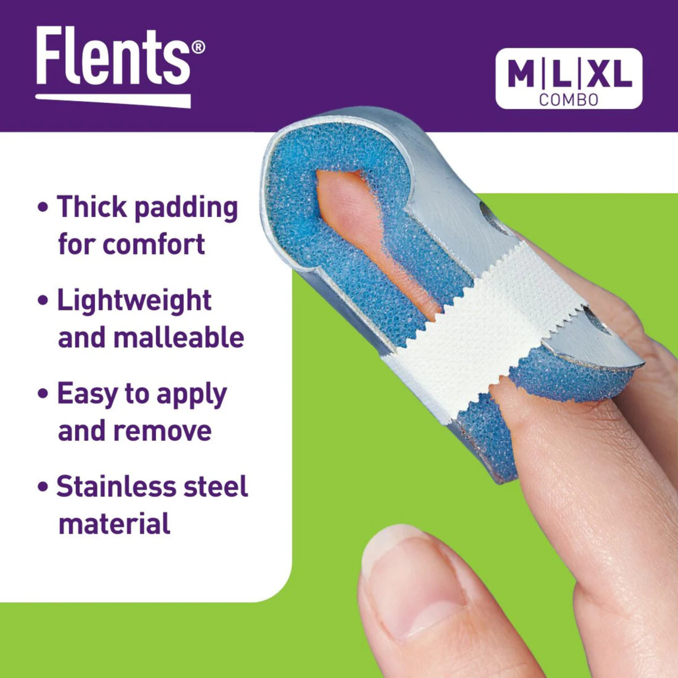 Flents Finger Splint, Two-Sided