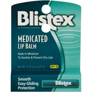 Blistex Medicated Lip Balm Stick, Original, SPF 15, 0.15 Oz