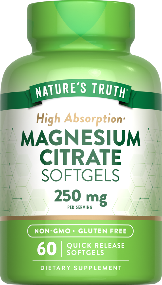 Nature's Truth Magnesium Citrate, High Absorption, 250 Mg, Softgels