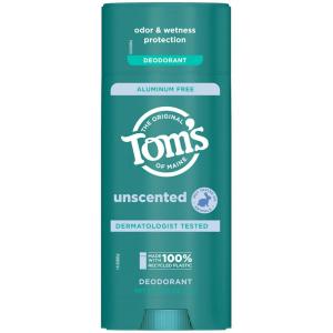 Tom's of Maine Deodorant, Unscented, Aluminum Free - 3.25 Ounce