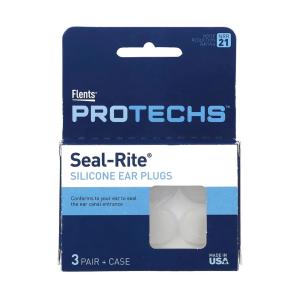 Flents Seal-Rite Soft Silicone Ear Plugs, Maximum Protection For Water Sensitive Ears