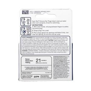 Flents Seal-Rite Soft Silicone Ear Plugs, Maximum Protection For Water Sensitive Ears