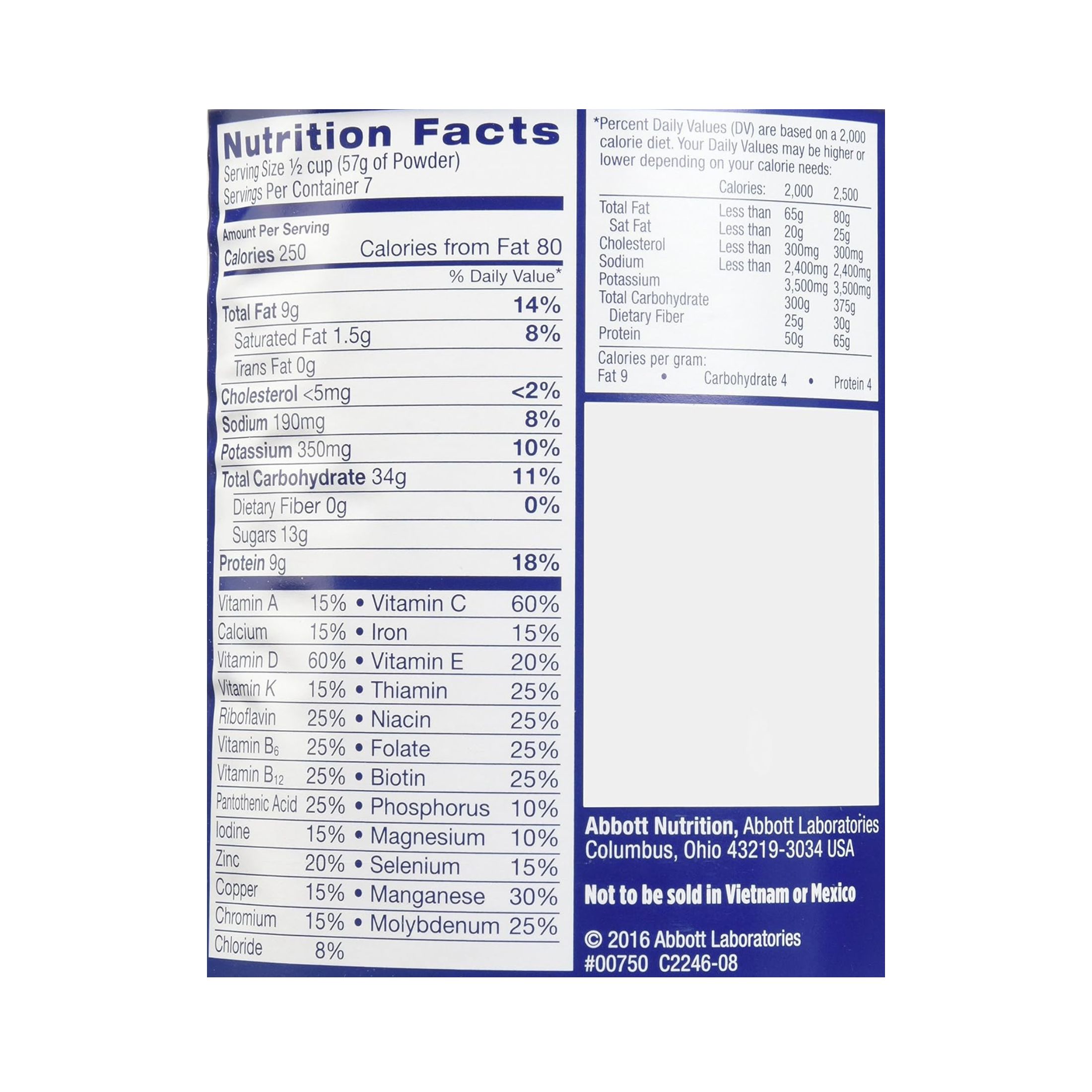 Ensure Original Nutrition Powder Vanilla Shake Mix 14 Oz Can