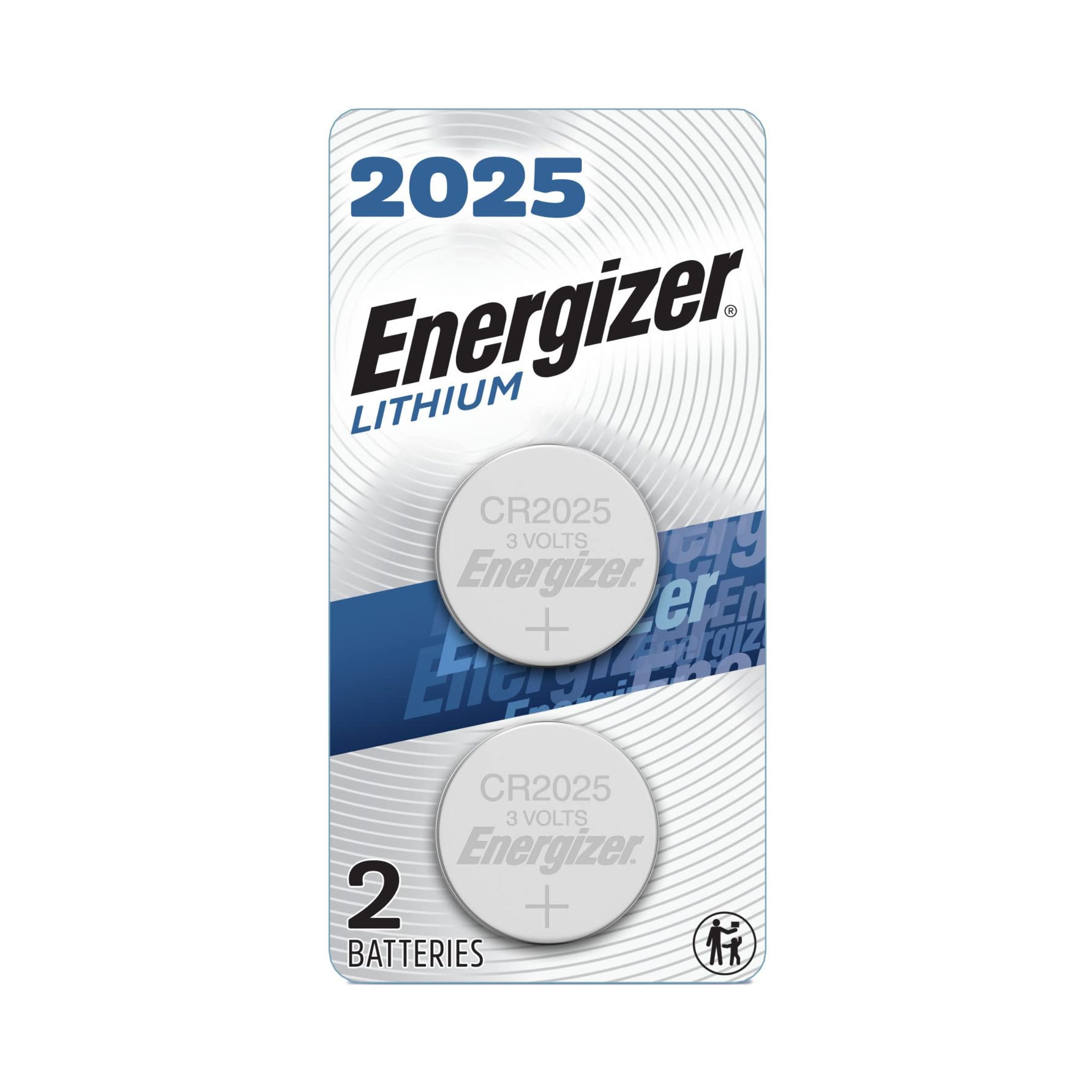 Energizer 3 Volt Lithium Coin Button Cell Electronic / Watch Batteries ECR2025BP, Color: Silver, Battery Quantity: 1, Power: 3 Volts