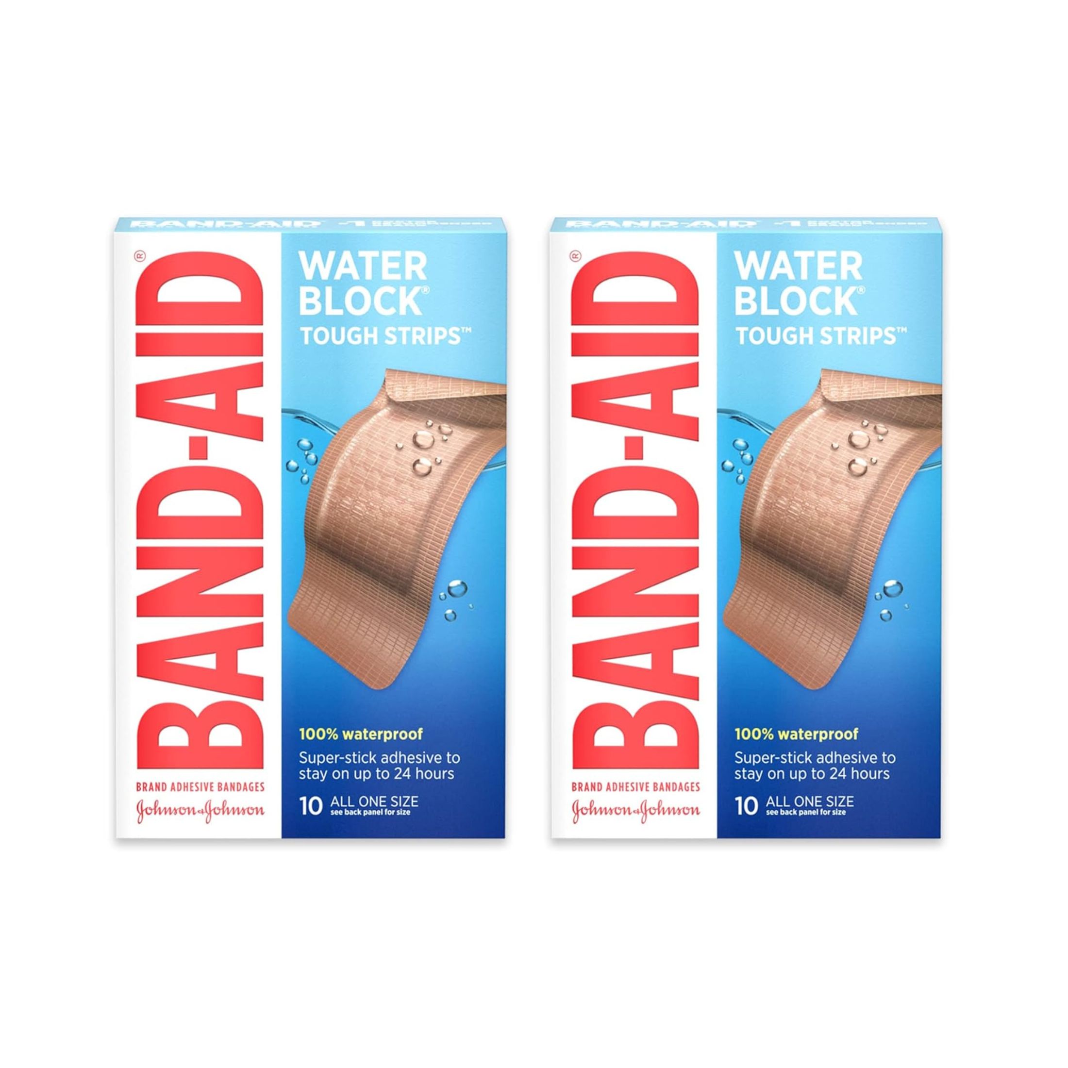 Band-Aid Brand Water Block Tough Strips All One Size Adhesive Bandages
