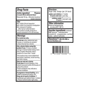 Fleet Laxative Bisacodyl Enema For Adult Constipation 1.25 Fl Oz