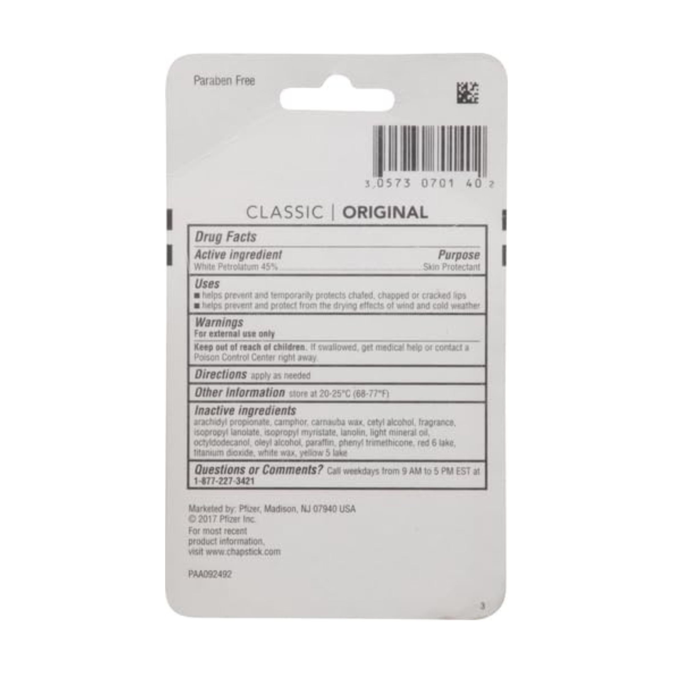 ChapStick Lip Care, Classic, Original 0.15 Oz