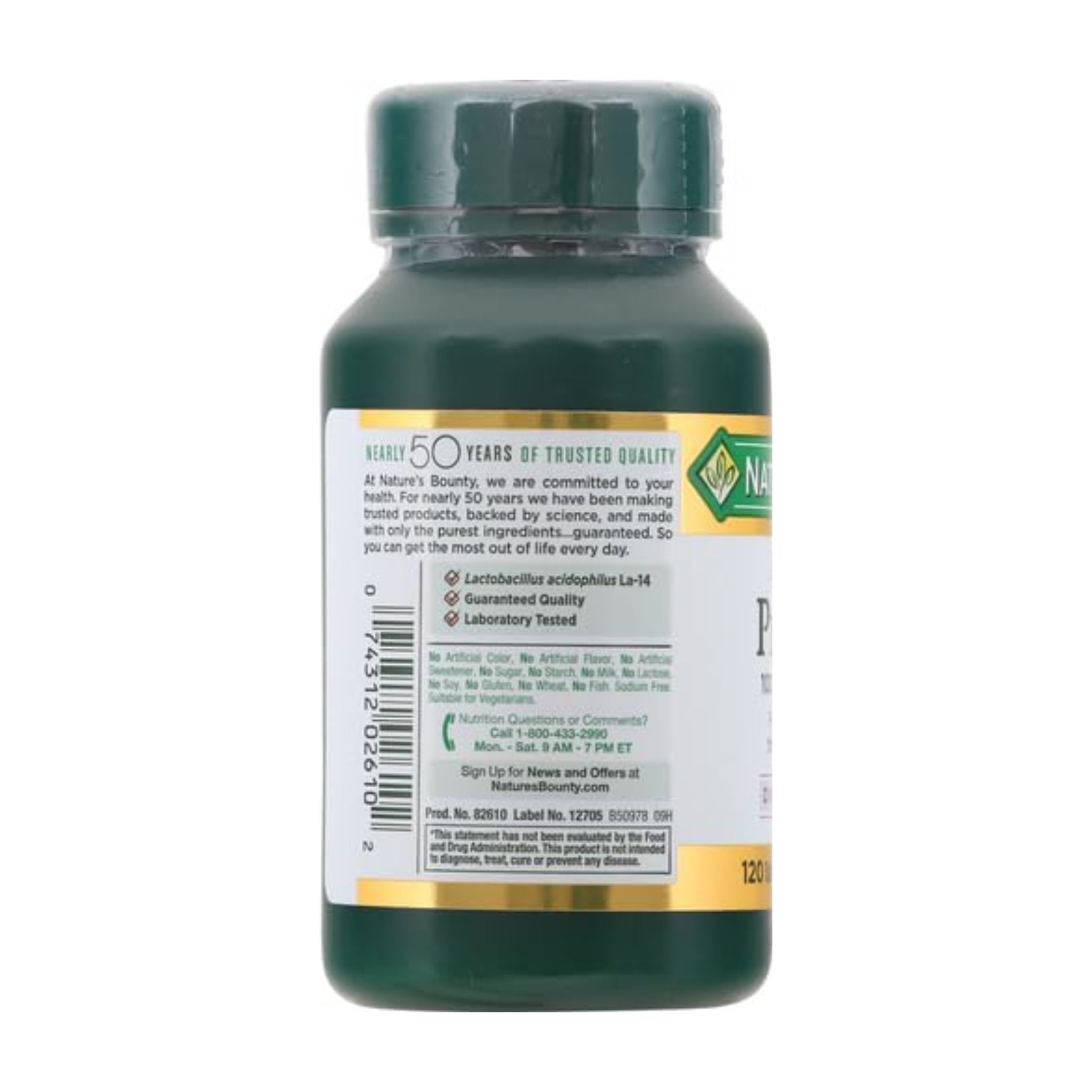 Natures Bounty Extra Strength Probiotic Acidophils With Pectin Dietary Suppleme