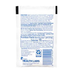 Hormel Healthlabs Thick And Easy Instant Food Thickener, 5.2 Gram -- 100 Per Case