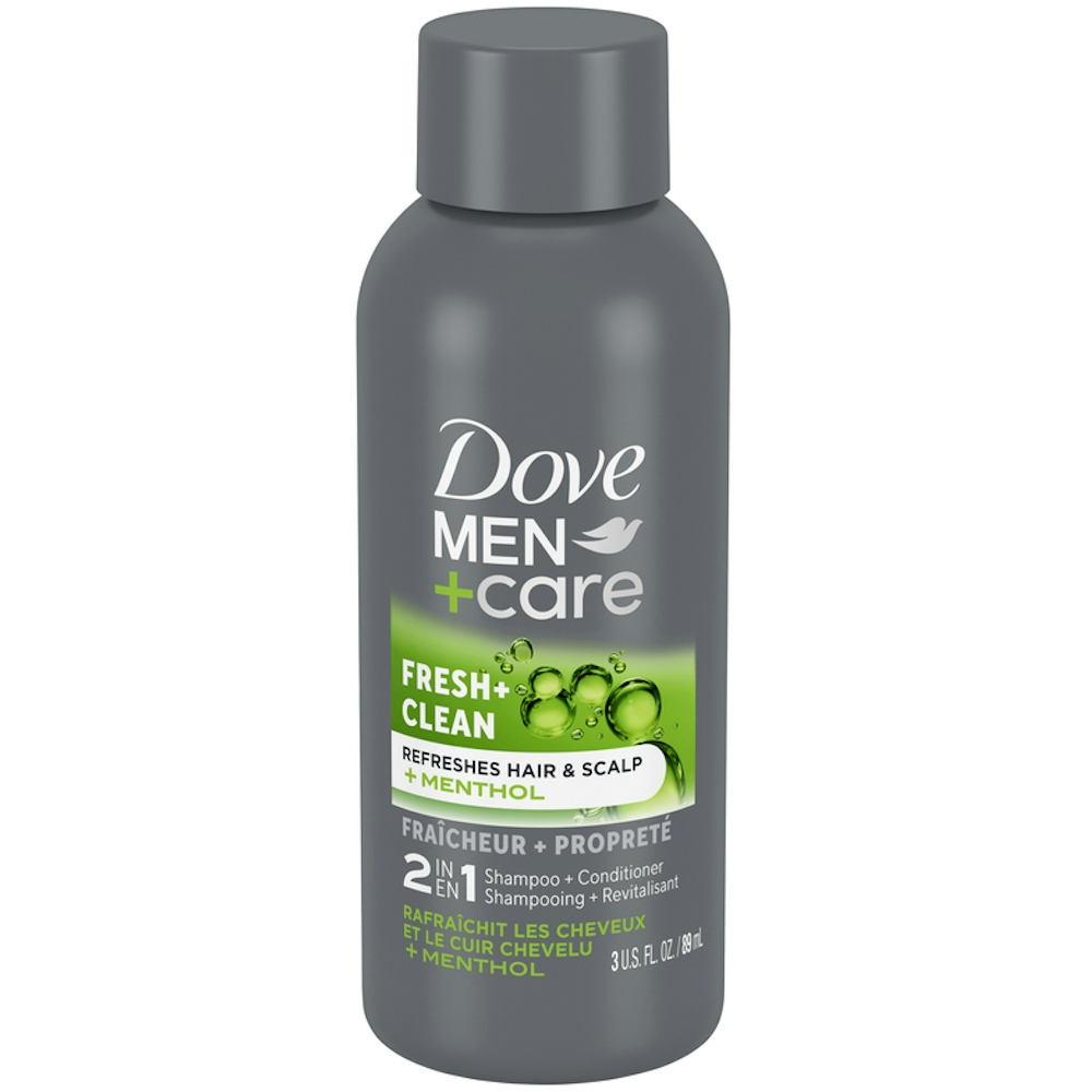 Dove Men+Care Shampoo + Conditioner, 2 In 1, Fresh + Clean 3 Fl Oz