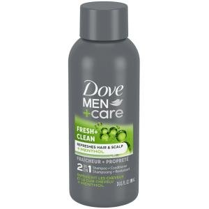 Dove Men+Care Shampoo + Conditioner, 2 In 1, Fresh + Clean 3 Fl Oz