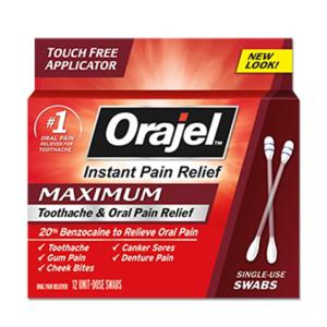 Orajel Maximum Toothache & Oral Pain Relief Swabs