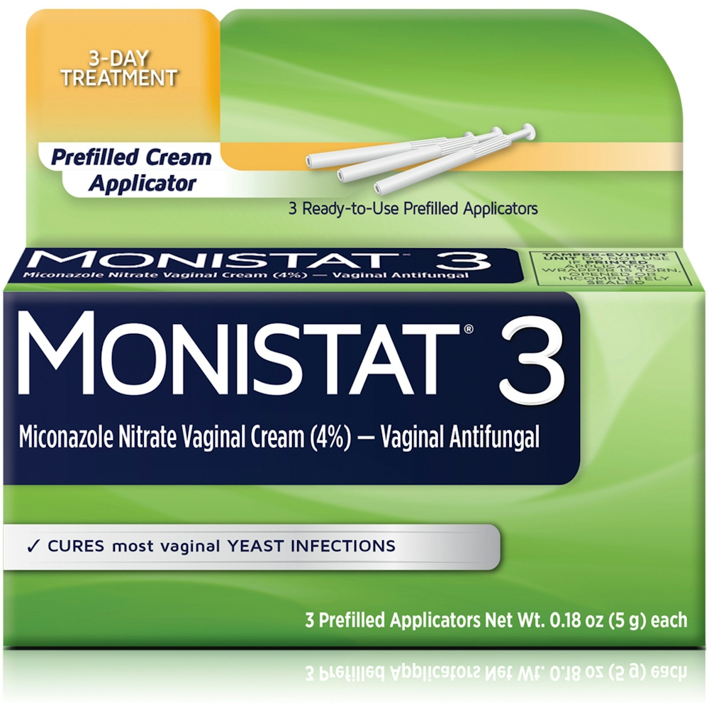 Monistat Prefilled Applicators Cream 3 Day Treatment Vaginal Antifungal