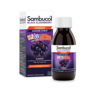 Sambucol Black Elderberry, Berry Flavor, For Kids, Syrup 4 Fl Oz