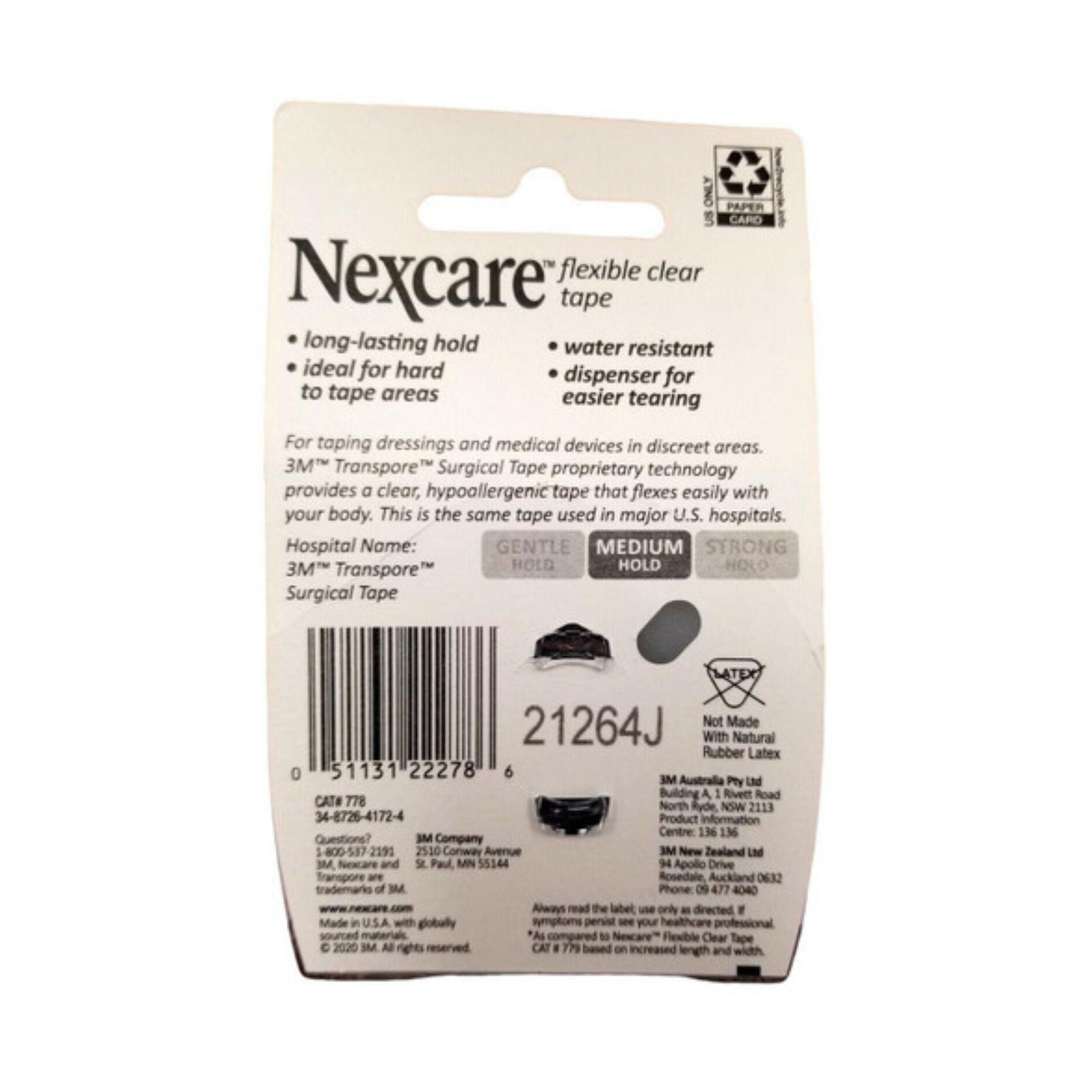 Nexcare Flexible Clear Tape Dispenser 25mm