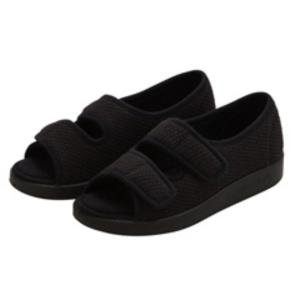 Silverts Womens Easy Closure Sandal For Indoors & Outdoors Black