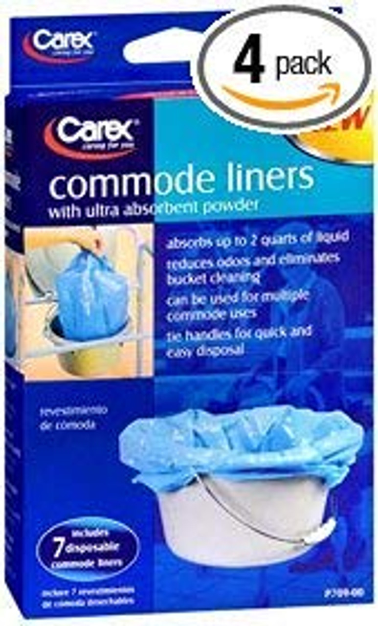 Carex Disposable Commode Liners, 2-Qt. Capacity, 7-Pk