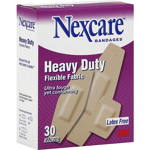 Nexcare Bandages, Heavy Duty, Flexible Fabric, Assorted