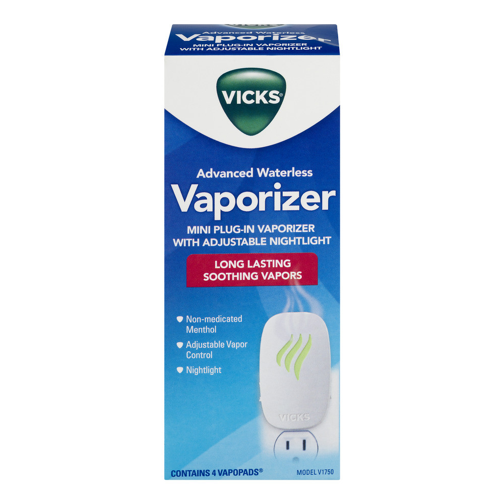Vicks Advanced Soothing Vapors Mini Waterless Vaporizer With Nightlight