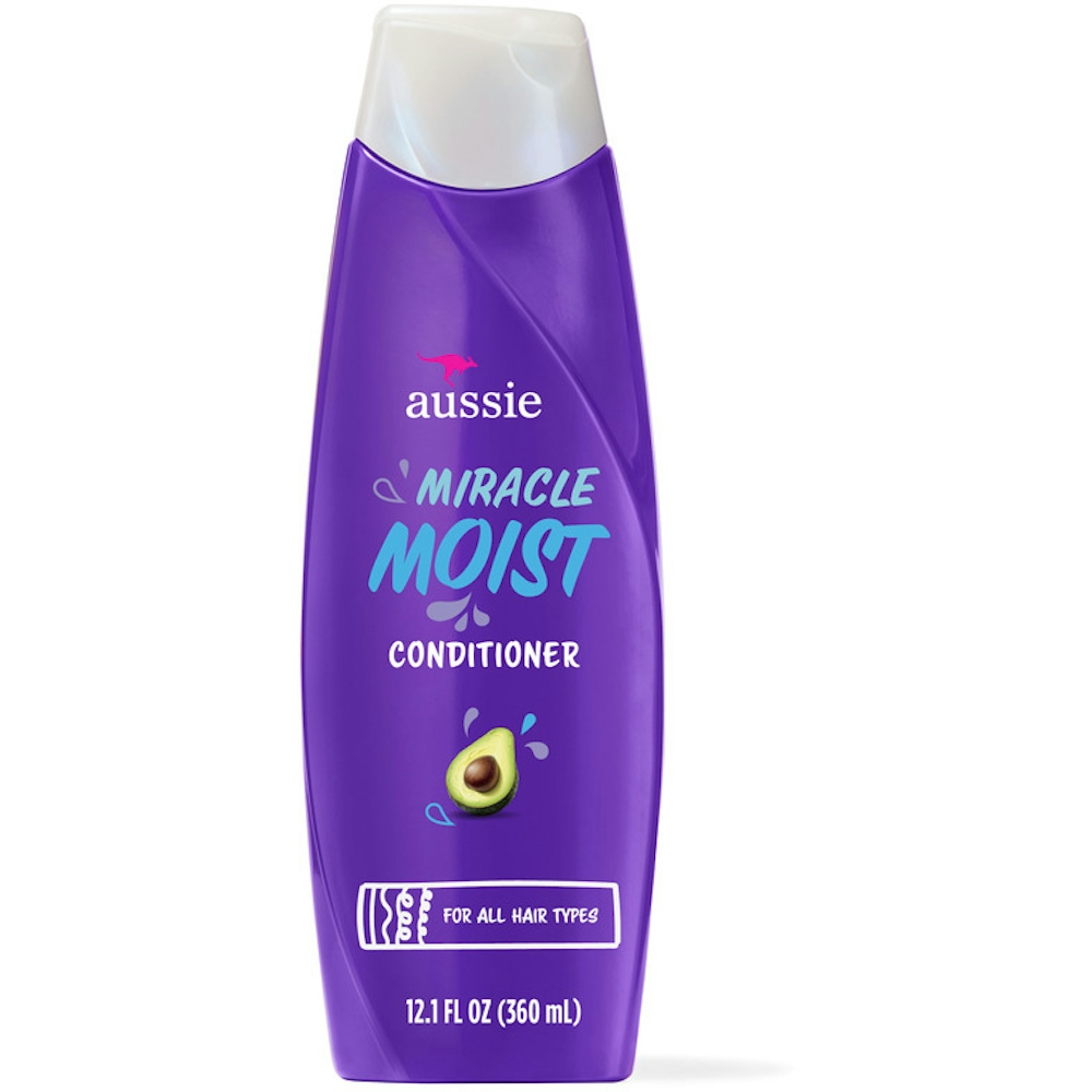 Aussie Paraben-Free Miracle Moist Conditioner W/ Avocado & Jojoba Oil For Dry Hair, 12.1 Fl Oz