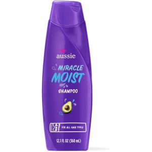 Aussie Miracle Moist With Avocado & Jojoba Oil Shampoo - Paraben Free, 12.1 Fl Oz