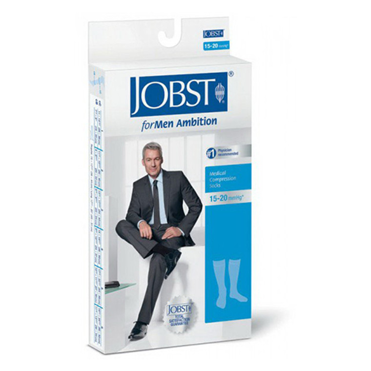 Jobst For Men Ambition Knee High 15-20 Mmhq Size-4 Regular Navy 1 Pair