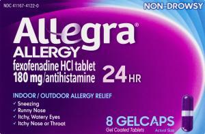 Allegra Gelcaps 24 HR Indoor/Outdoor Allergy Relief