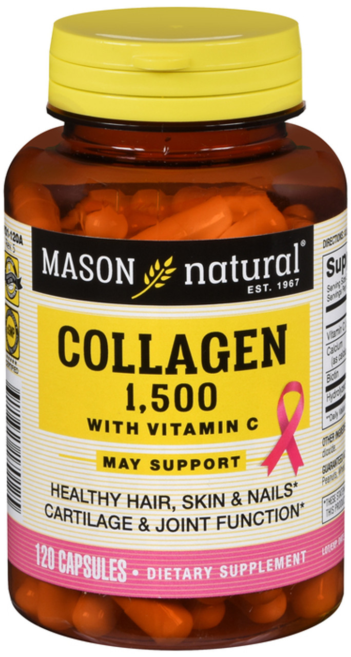 Mason Natural Vitamins Collagen 1500 Mg Plus Biotin & Vitamin C 120 Capsules