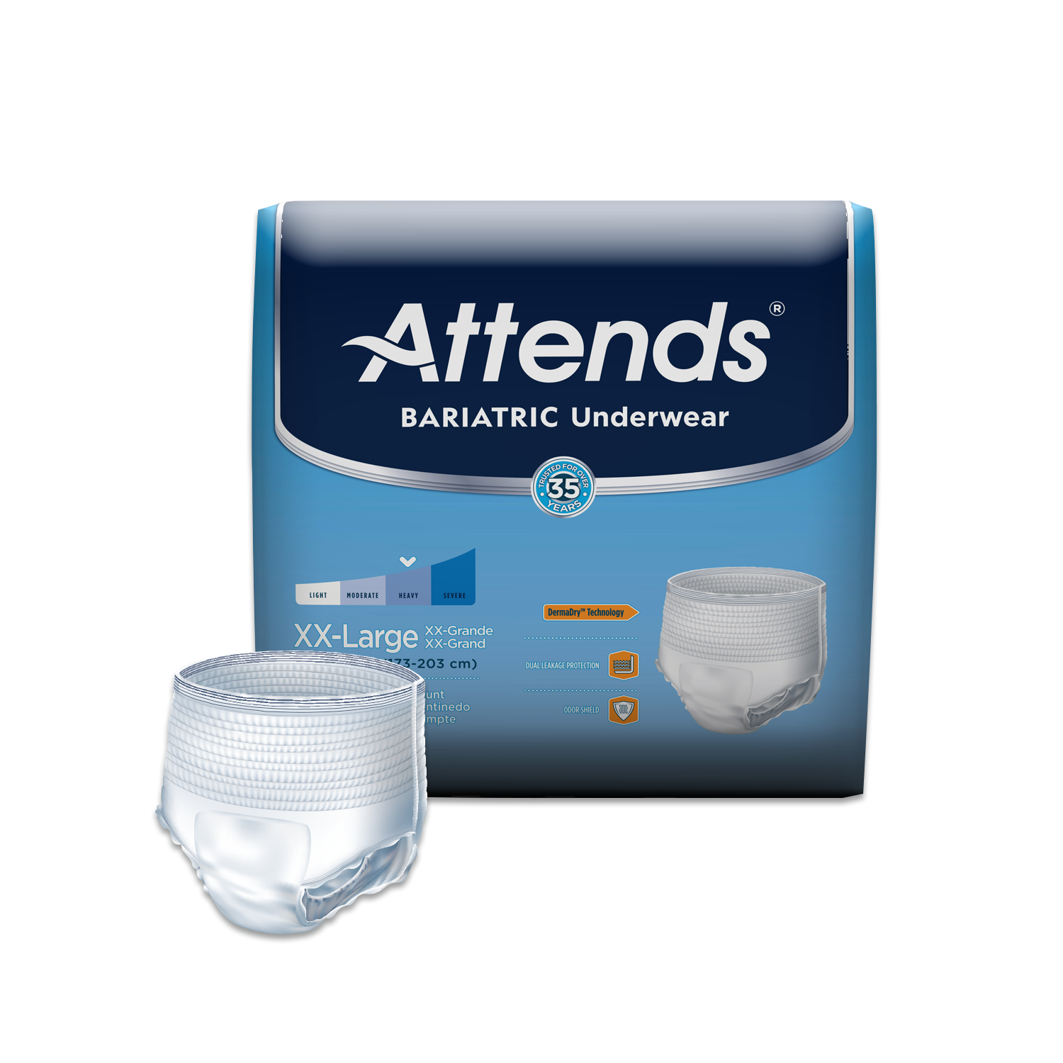 Attends Bariatric Underwear, Heavy Absorbency