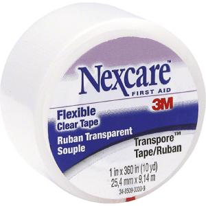 Nexcare Flexible Clear First Aid Tape 1 Inch X 10 Yards 9 Rolls