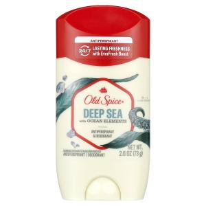 Old Spice Invisible Solid Antiperspirant Deodorant For Men Deep Sea With Ocean Elements Scent Inspired By Nature 2.6 Oz