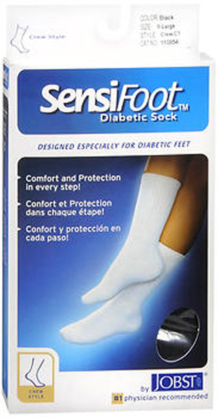 Jobst SensiFoot Diabetic Socks Black XL - 1 Pair