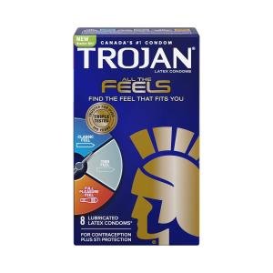 Trojan All The Feels Lubricated Latex Condoms