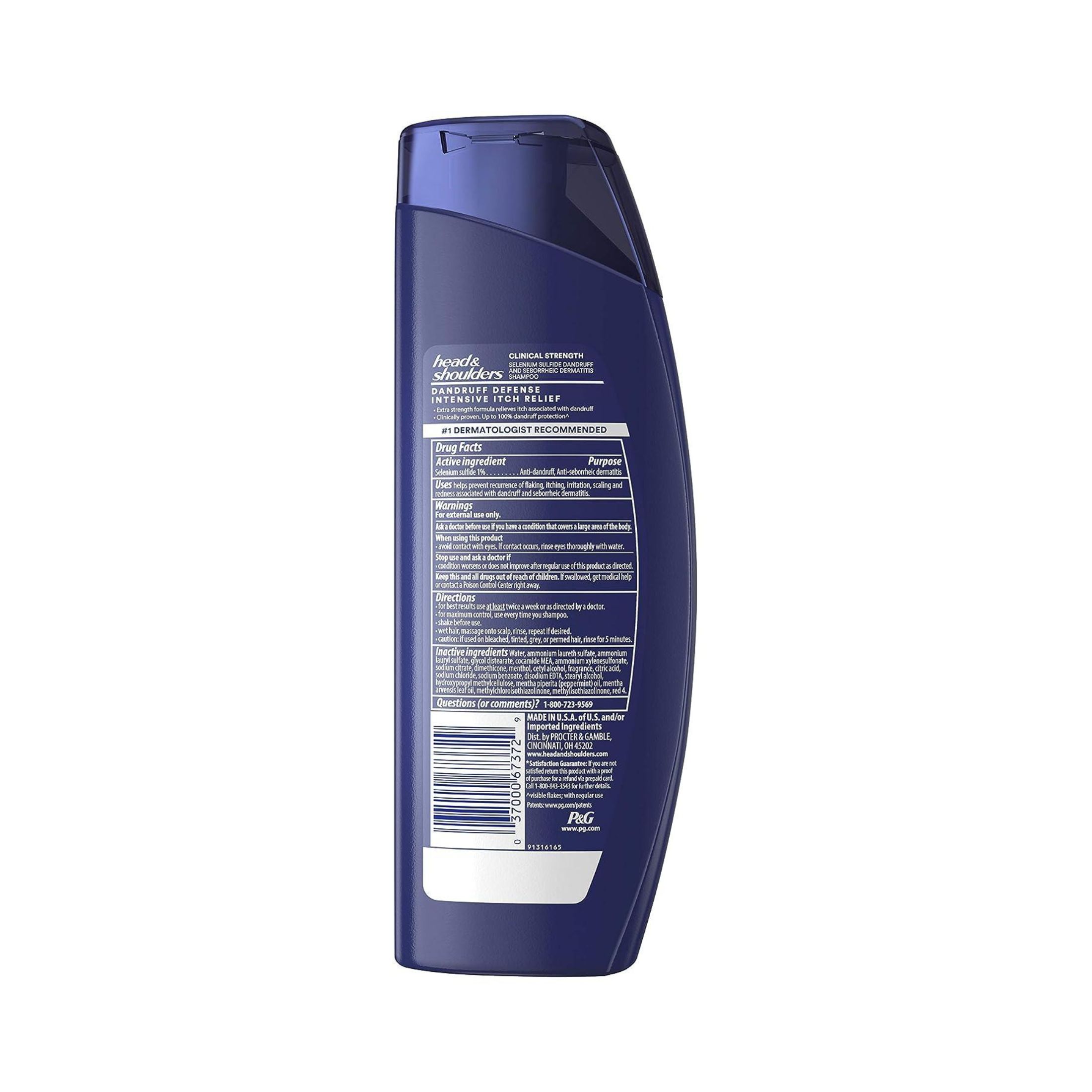 Head & Shoulders Shampoo Dandruff Defense Intensive Itch Relief Menthol 13.5oz