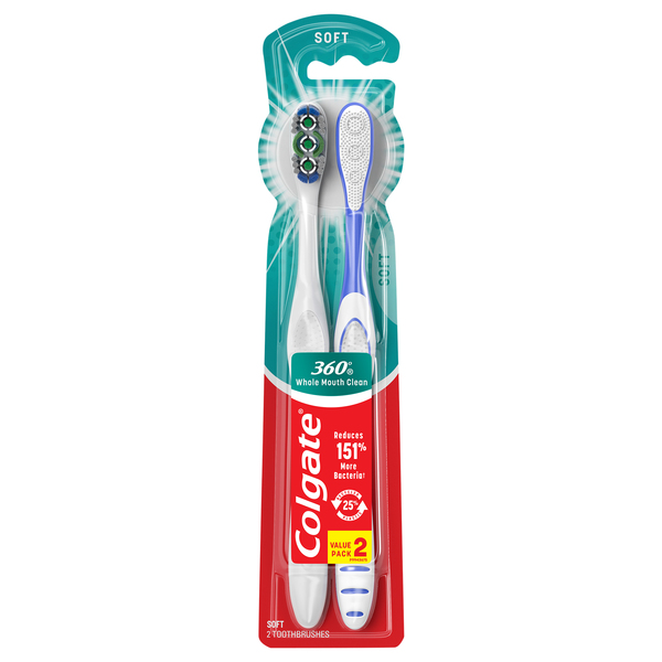 Colgate 360 Soft Whole Mouth Clean Value Pack Toothbrushes