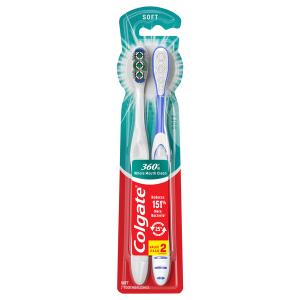 Colgate 360 Soft Whole Mouth Clean Value Pack Toothbrushes