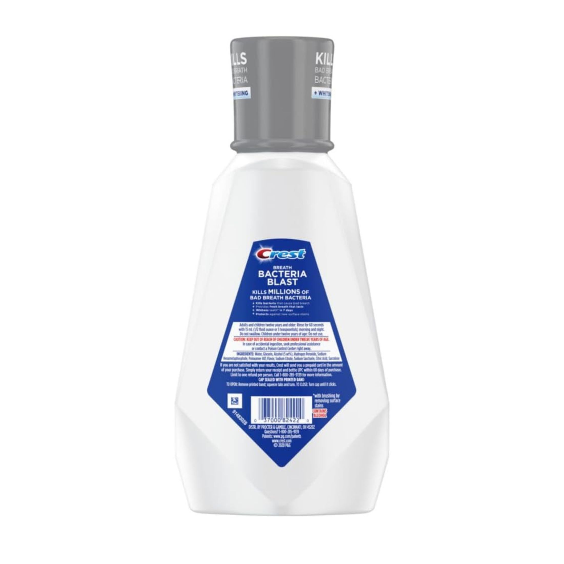 Crest Mouthwash, Breath Bacteria Blast, Icy Cool Mint