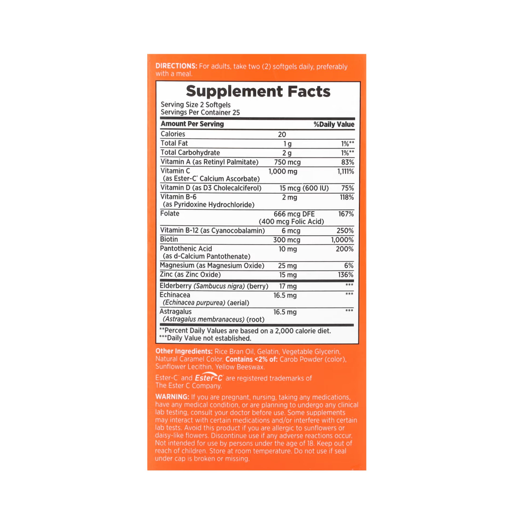 Nature's Bounty Immune 24 Hour+, 1000 Mg, Softgels