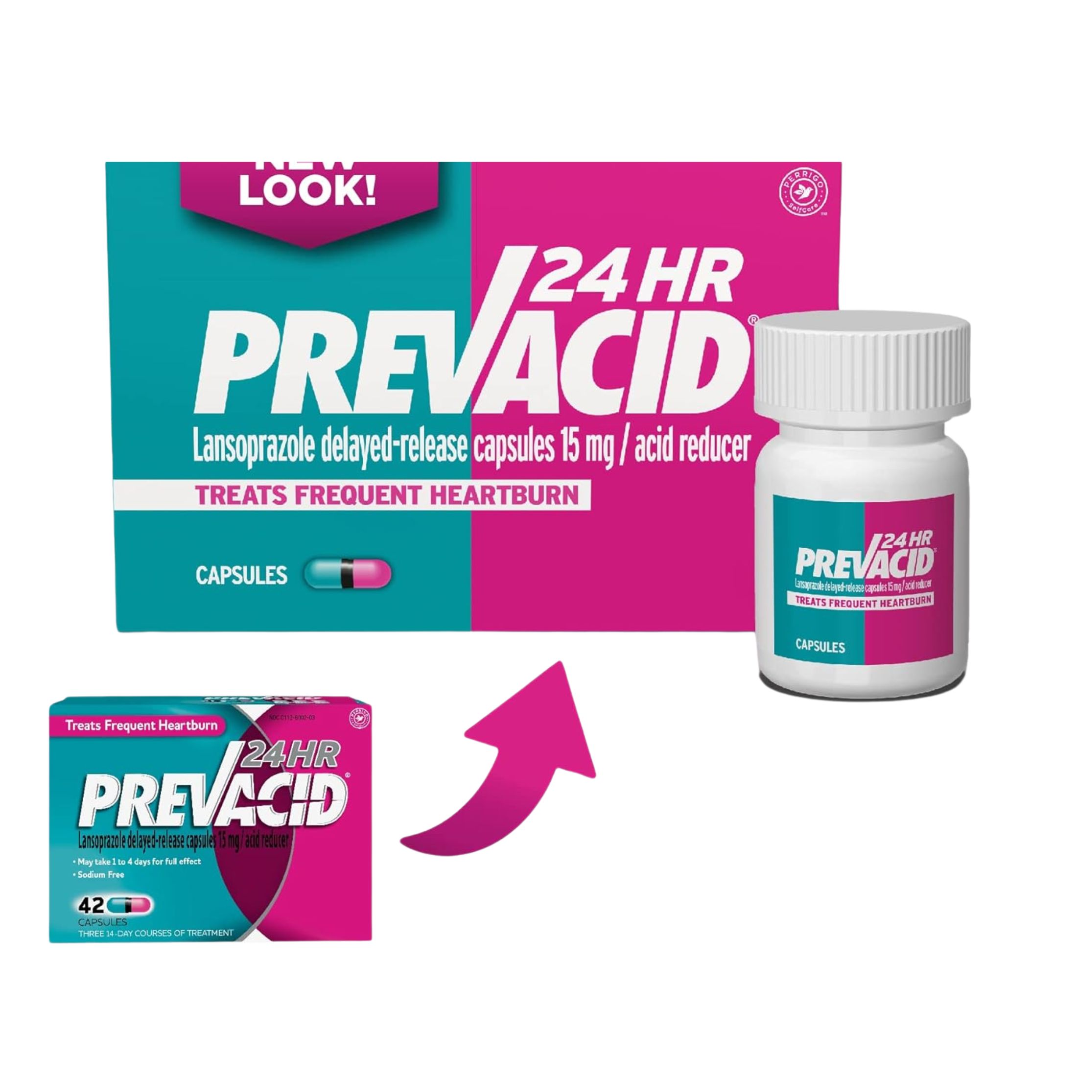 Prevacid 15 Mg 24 Hour Lansoprazole 14 Capsules