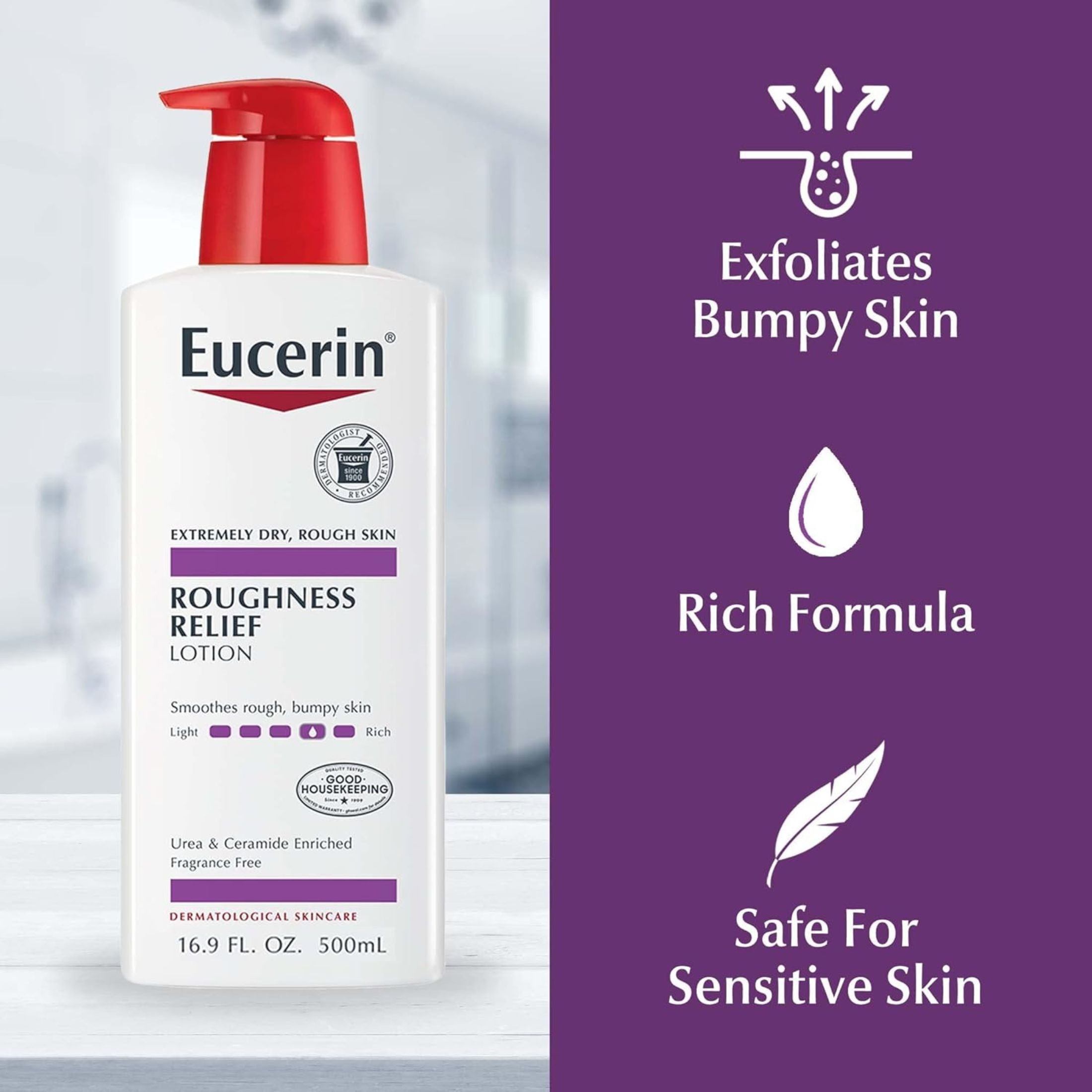 Eucerin Fragrance Free Roughness Relief Lotion 16.9 Fl Oz