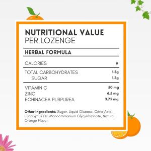 Herbion Naturals Zinc Echinacea Vitamin C Lozenges - Orange - 25ct