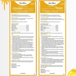 Herbion Naturals Cough Drops Bag Sugar Free Honey Lemon